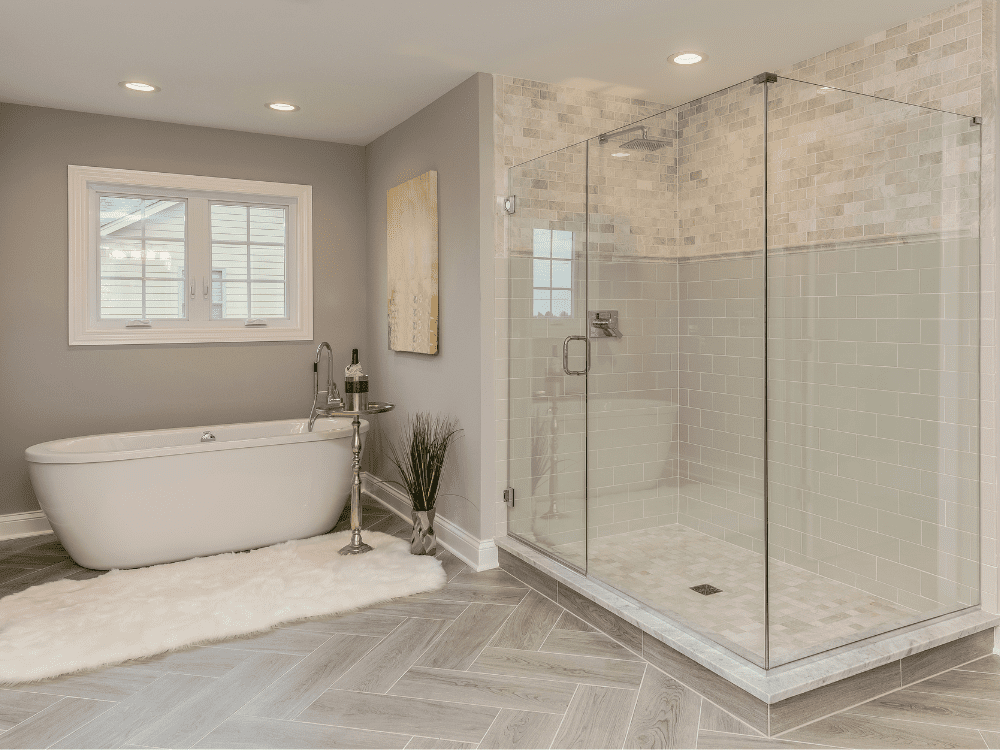 frameless glass walk-in shower remodel in san antonio