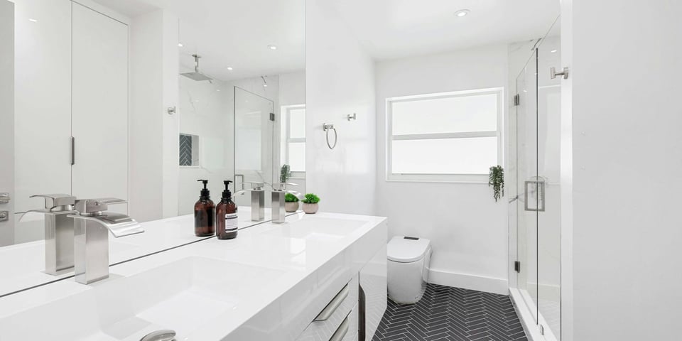 san antonio bathroom remodel with double sink