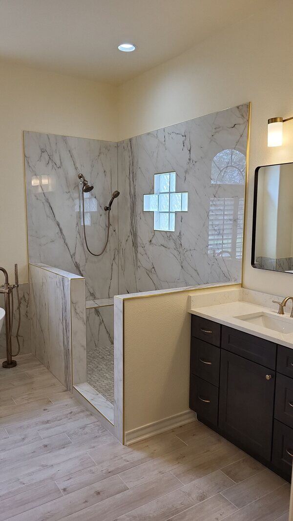 san antonio remodel bathroom with shower