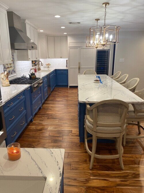 kitchen remodel san antonio blue cabinets