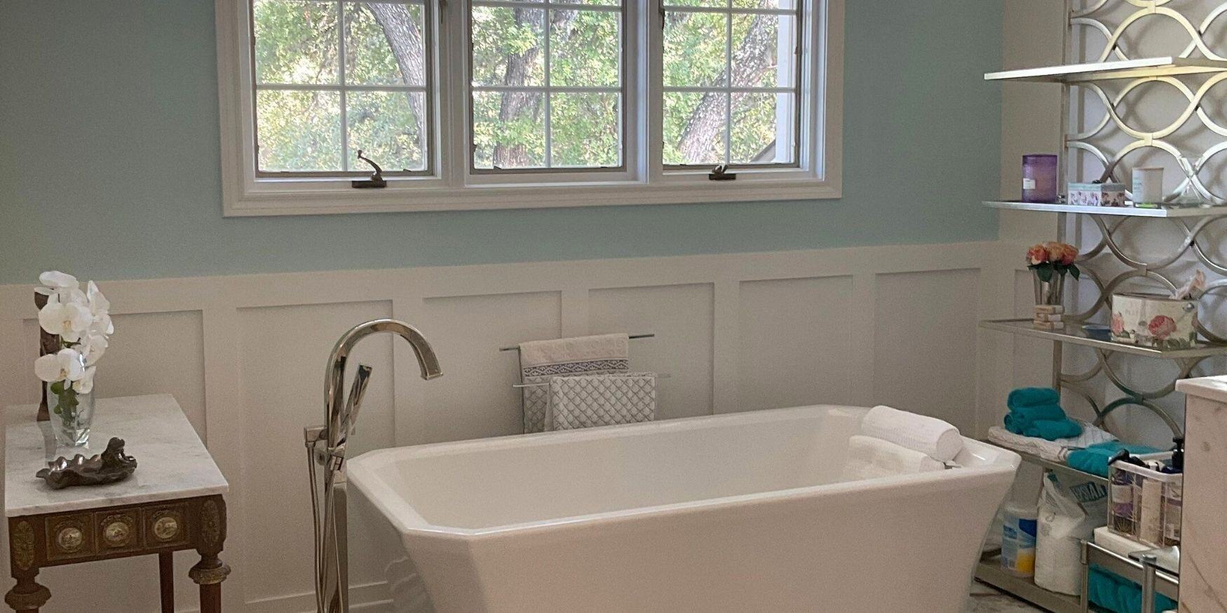 Elm Creek, Texas Bathroom Remodel with Free Standing Bath Tub